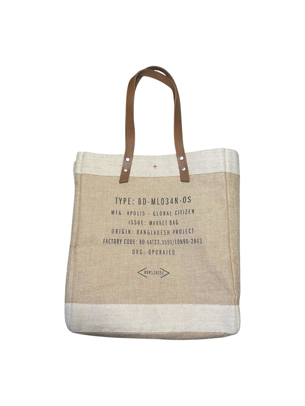 Apolis Global Citizen Jute Market Bag Tote Bangladesh Project